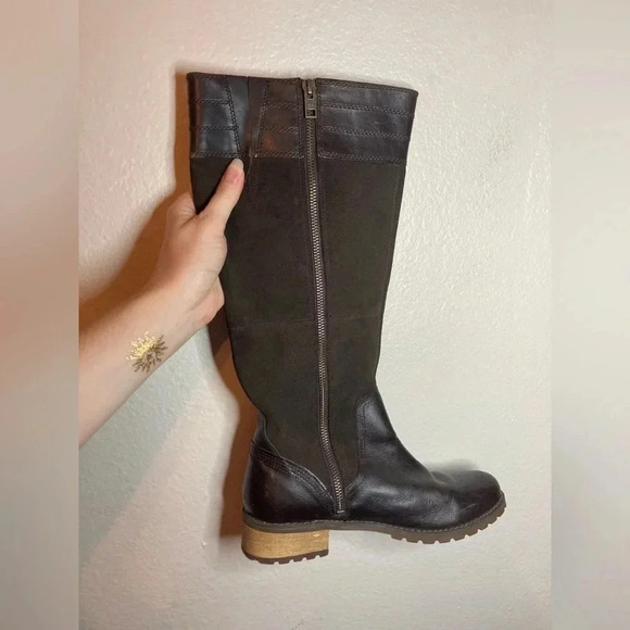 Timberland Shoes - Timberland Suede and Leather Brown Knee High Boots Size 7